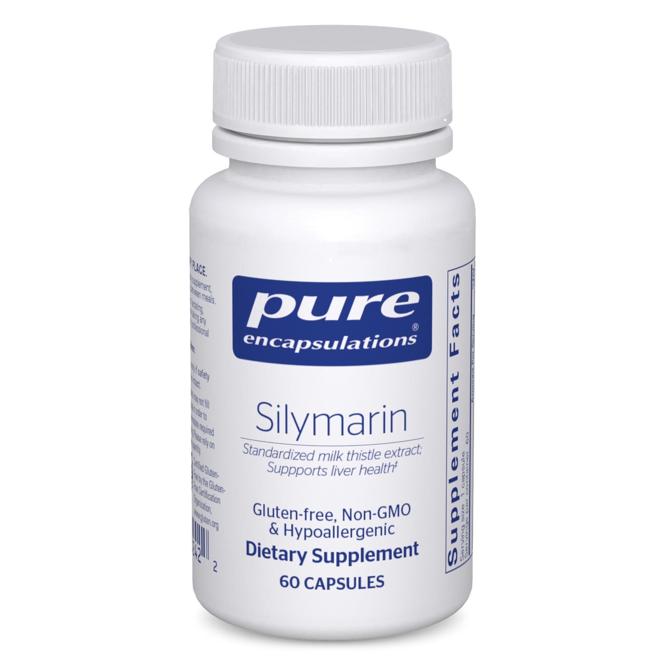 Pure Encapsulations Silymarin 250 mg Milk Thistle – Liver Support – Vegan & Non-GMO – 60 Capsules