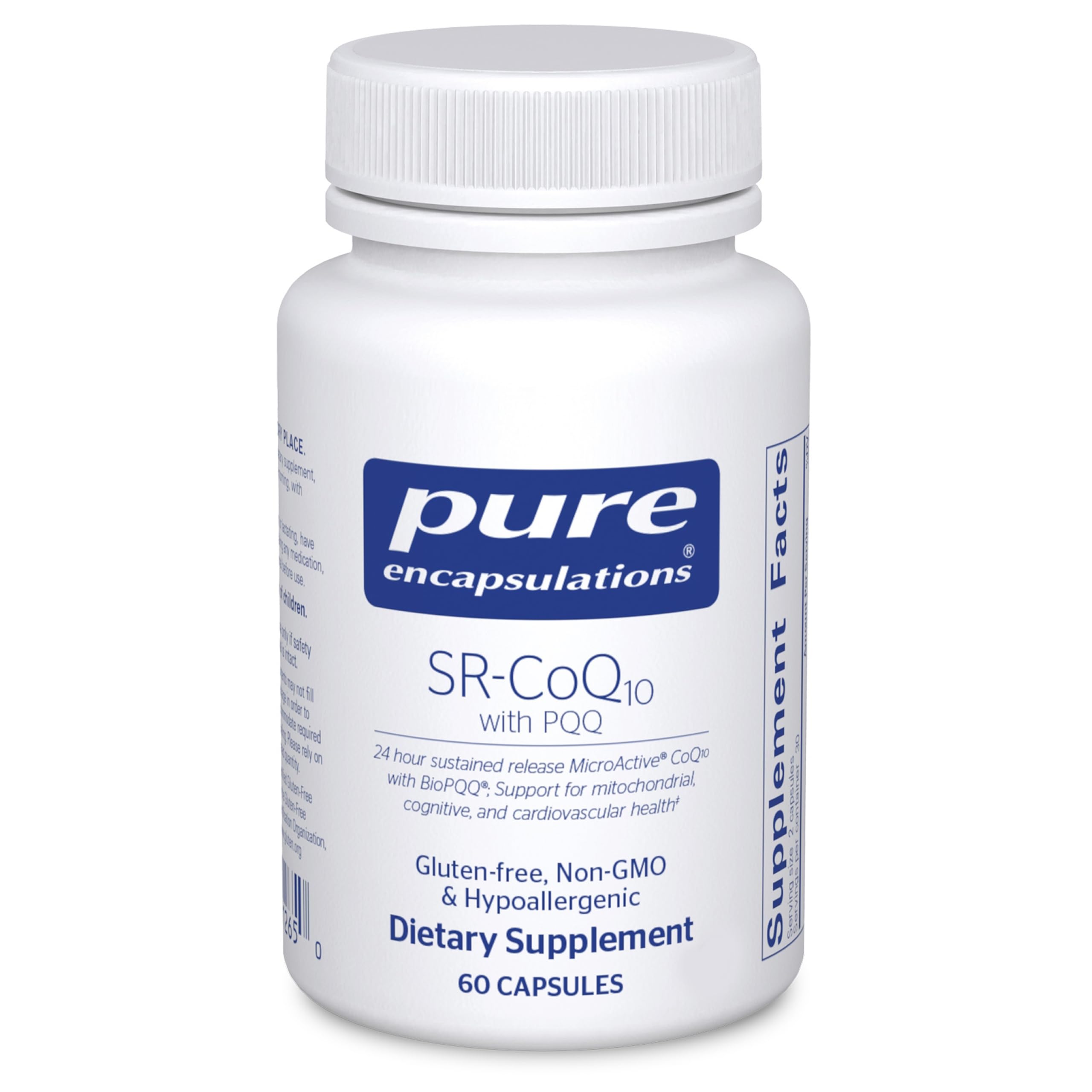 Pure Encapsulations SR-CoQ10 with PQQ - Sustained Release Heart Health Support (60 Capsules)