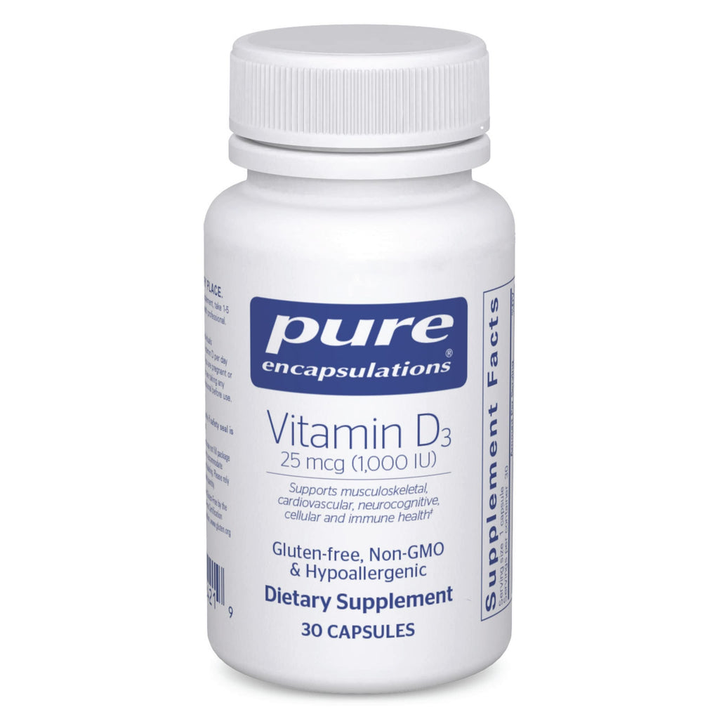 Pure Encapsulations Vitamin D3 25 mcg (1000 IU) - 30 Caps