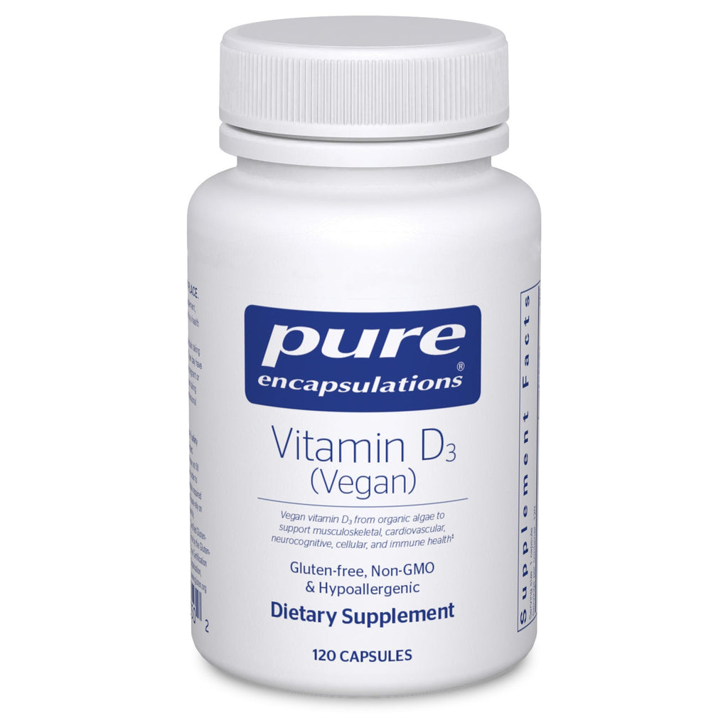 Pure Encapsulations Vitamin D3 Vegan - 120 Capsules | Immune, Bone & Cardiovascular Health