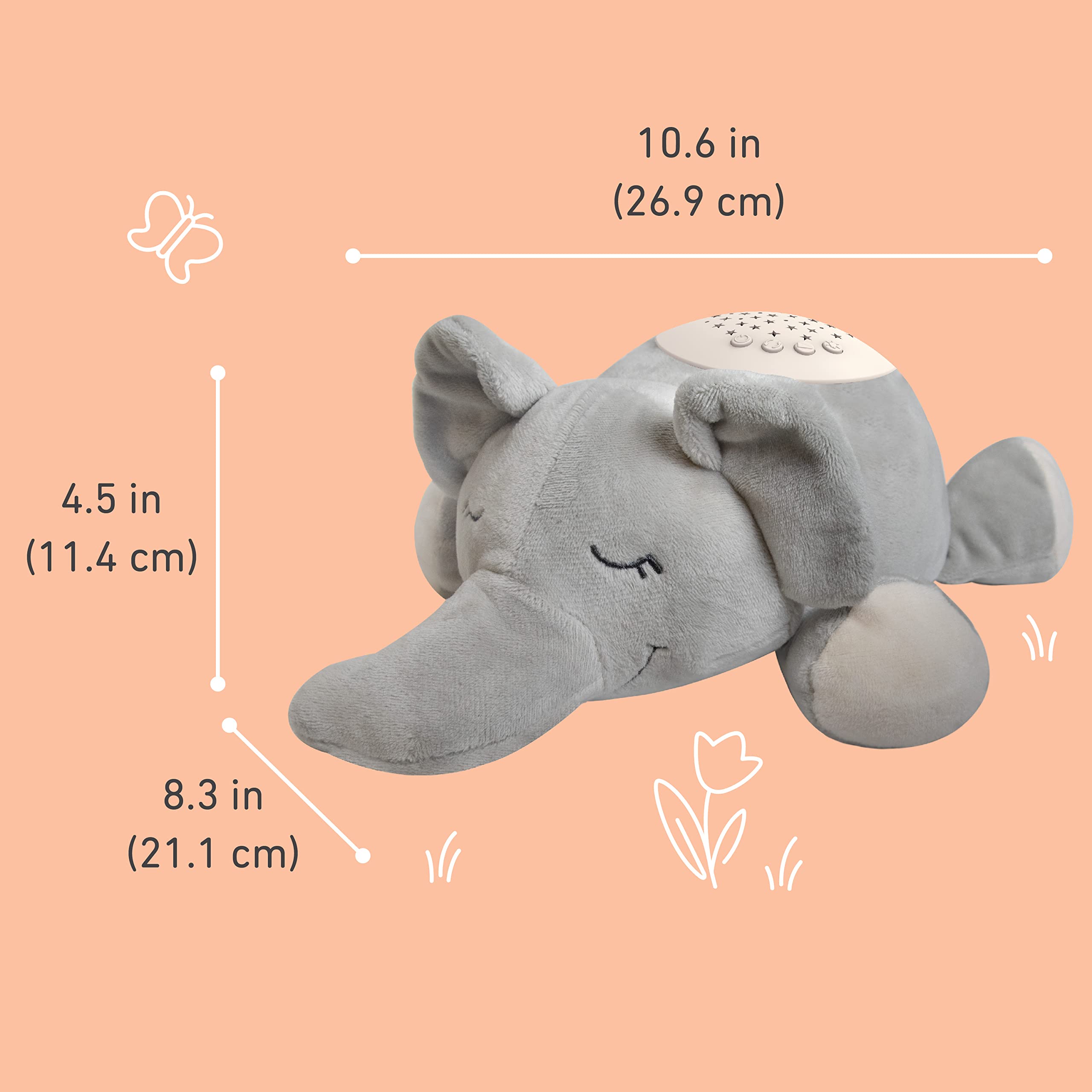 Pure Enrichment PureBaby Sound Sleepers: Portable Baby Sound Machine & Star Projector
