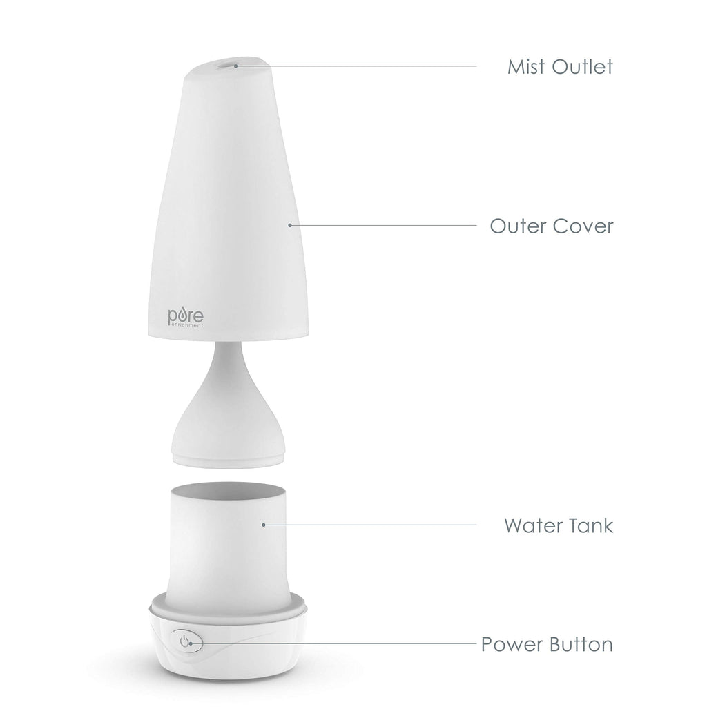 Pure Enrichment PureSpa Essential Oil Diffuser – Compact Ultrasonic, 100ml, 7 Hours Auto Shut-Off