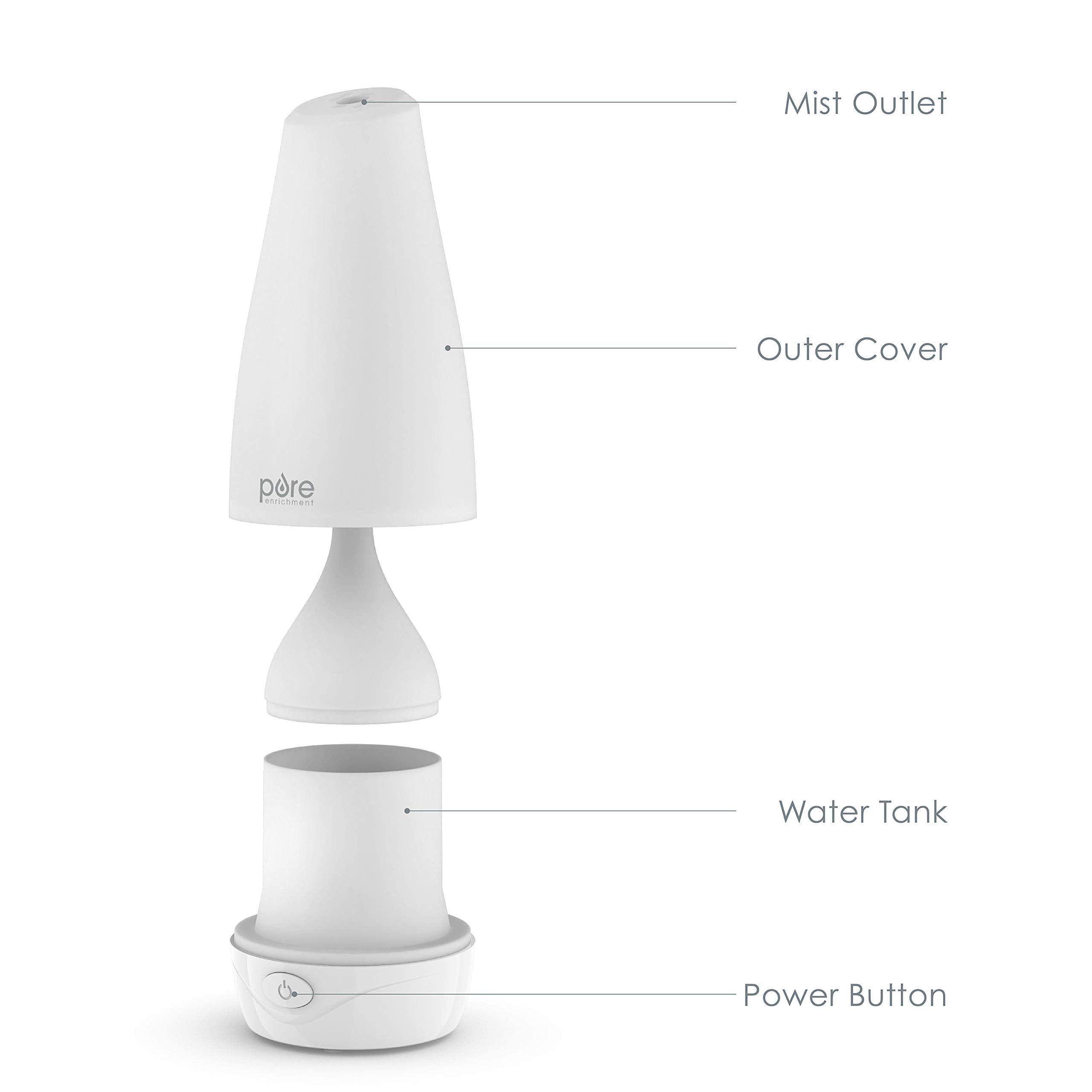Pure Enrichment PureSpa Essential Oil Diffuser – Compact Ultrasonic, 100ml, 7 Hours Auto Shut-Off