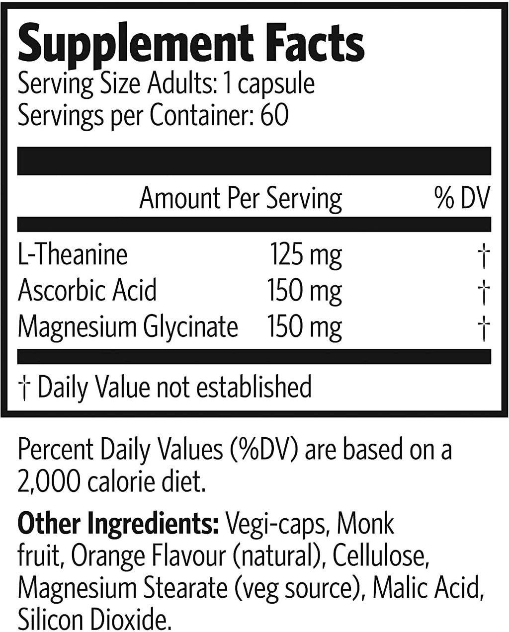 Pure Lab Vitamins L-Theanine 125 mg Chewable Tablets – 60 Sugar-Free, 30-Day Supply | Relaxation & Focus | Made in Canada