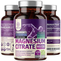 Pure Magnesium Citrate Capsules 1250mg | 120 Caps | Muscle & Digestive Support