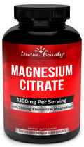 Pure Magnesium Citrate Capsules 1300mg - 120 Vegetarian Capsules
