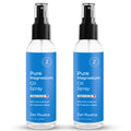 Pure Magnesium Oil Spray – 4oz (2 Pack) Organic USP Grade | Topical Magnesium for Feet, Leg Cramps & Sleep – Made in USA