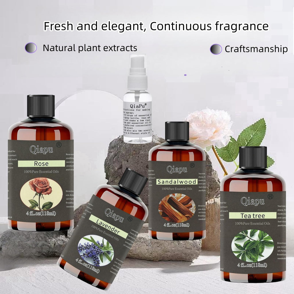 Pure Natural Aromatherapy Essential Oil with Dropper – For Diffusers