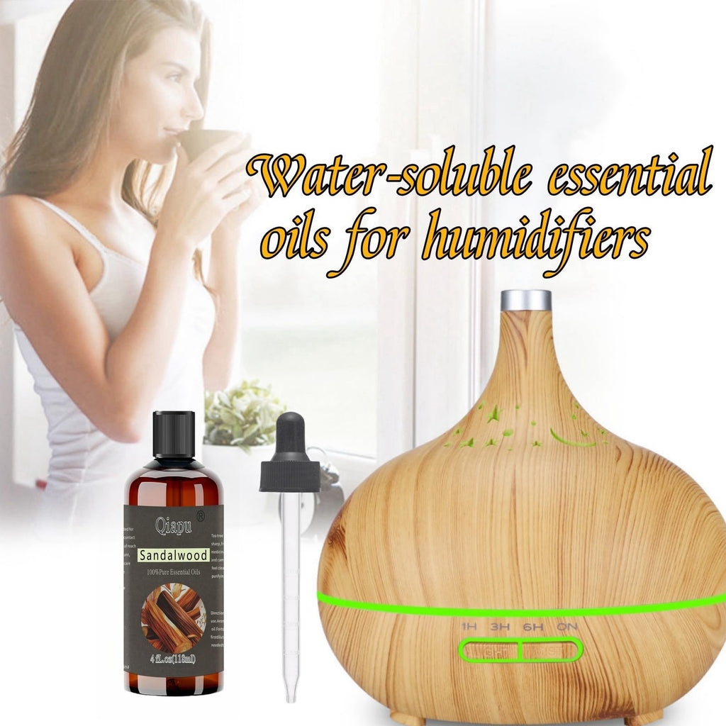 Pure Natural Sandalwood Essential Oil for Diffusers | Aromatherapy Dropper Bottle