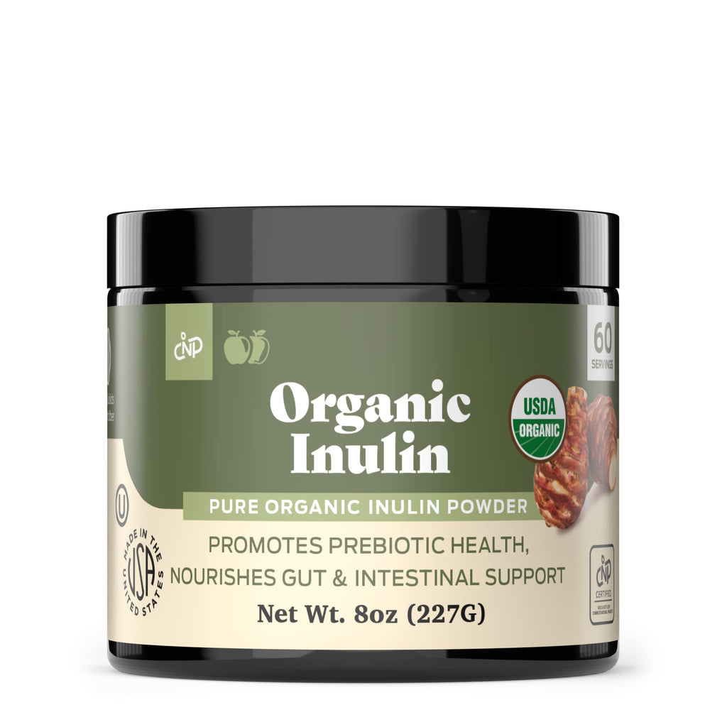 Pure Organic Inulin Powder - Jerusalem Artichoke Prebiotic Fiber, 8oz