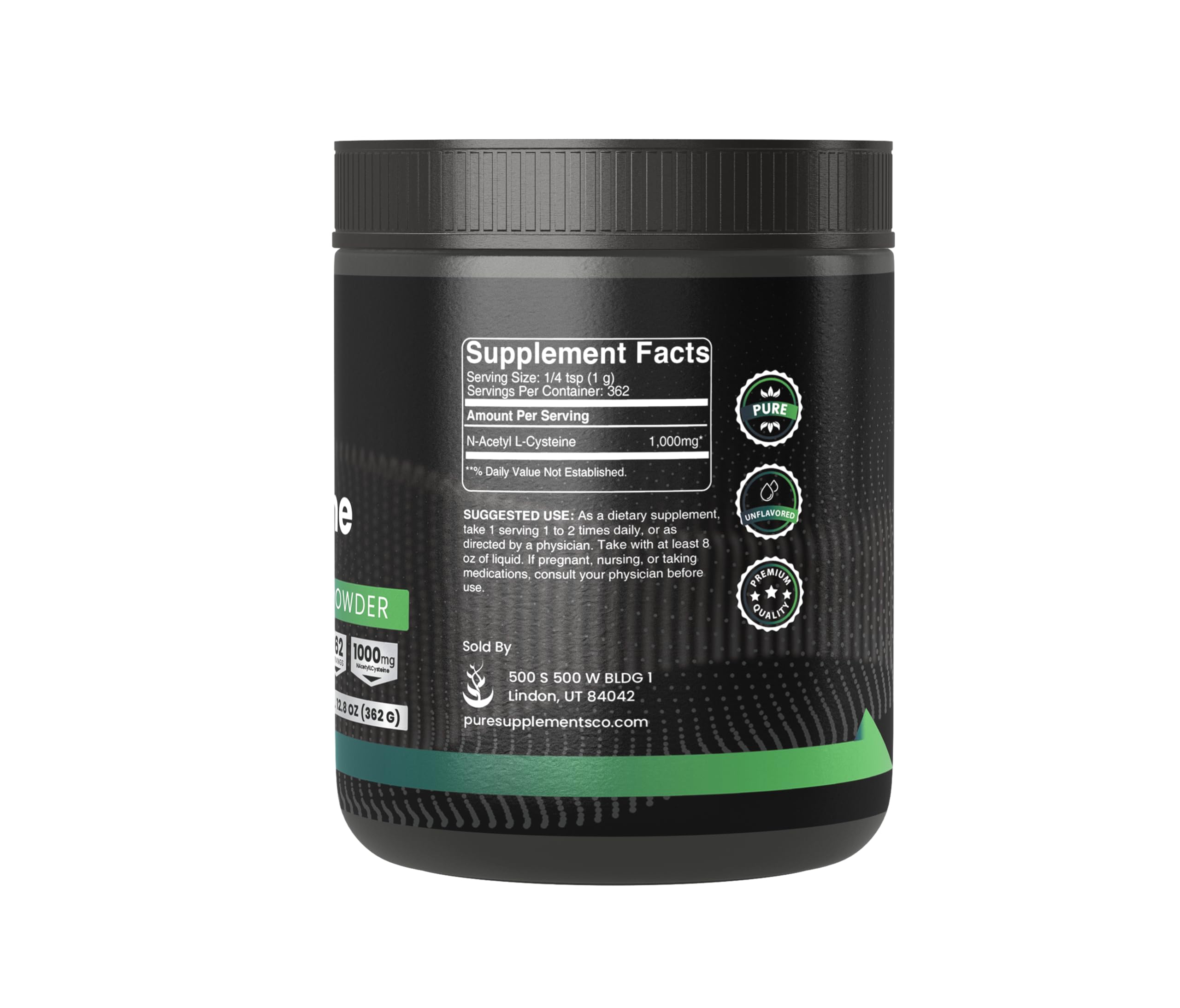 Pure Original Ingredients NAC Powder - 12.8 oz | N-Acetyl L-Cysteine, Amino Acid, Always Pure