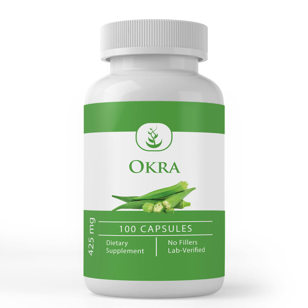 Pure Original Ingredients Okra Extract (100 Capsules) – Always Pure, No Additives or Fillers