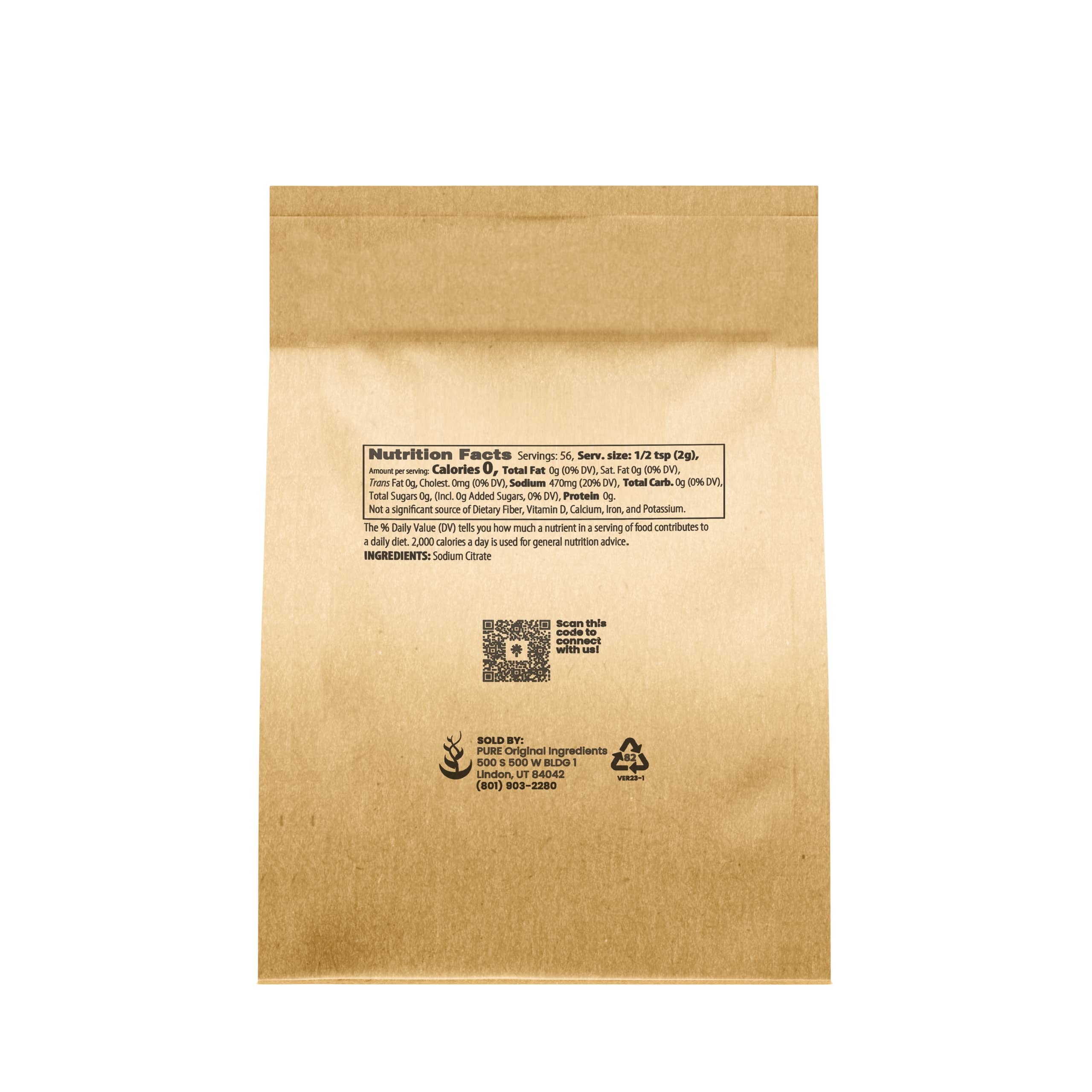 Pure Original Ingredients Sodium Citrate (4 oz) – Preservative & Emulsifier for Molecular Gastronomy