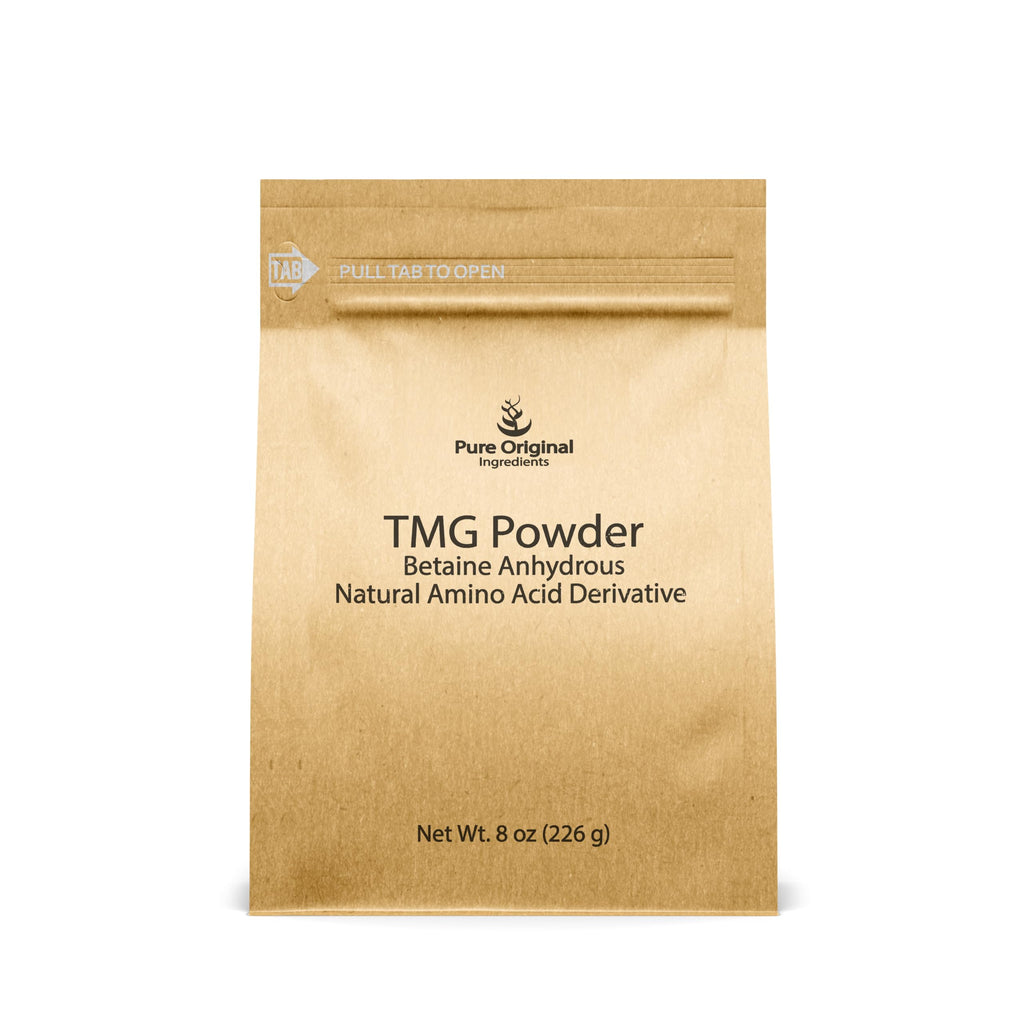 PURE ORIGINAL INGREDIENTS TMG Powder – Trimethylglycine (TMG), Vegan & Gluten Free, 8 oz