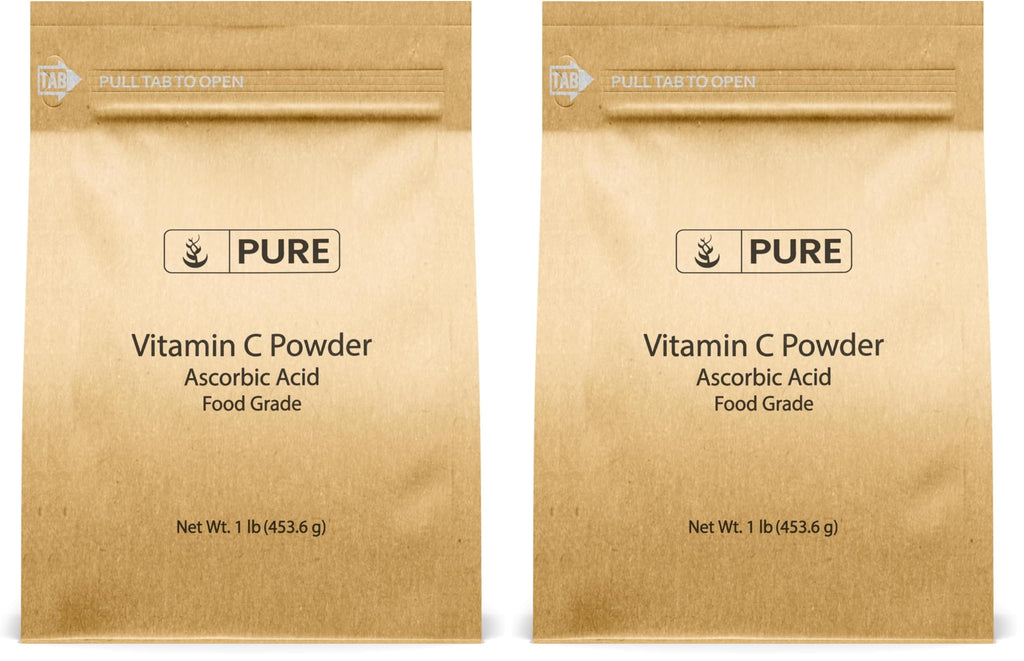 Pure Original Vitamin C Powder (1 lb Pack of 2) – Ascorbic Acid, Non-GMO