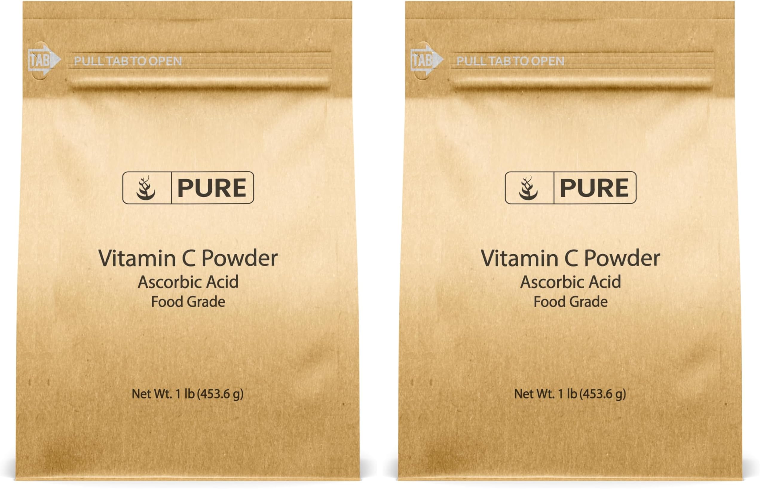 Pure Original Vitamin C Powder (1 lb Pack of 2) – Ascorbic Acid, Non-GMO