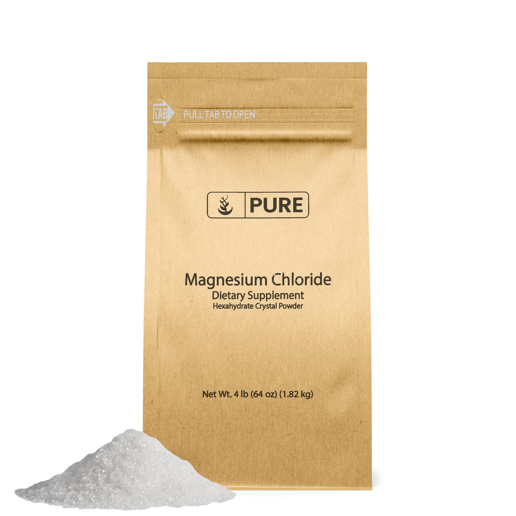 Pure Original Ingredients Magnesium Chloride 4lb – Crystal Powder Oral Supplement