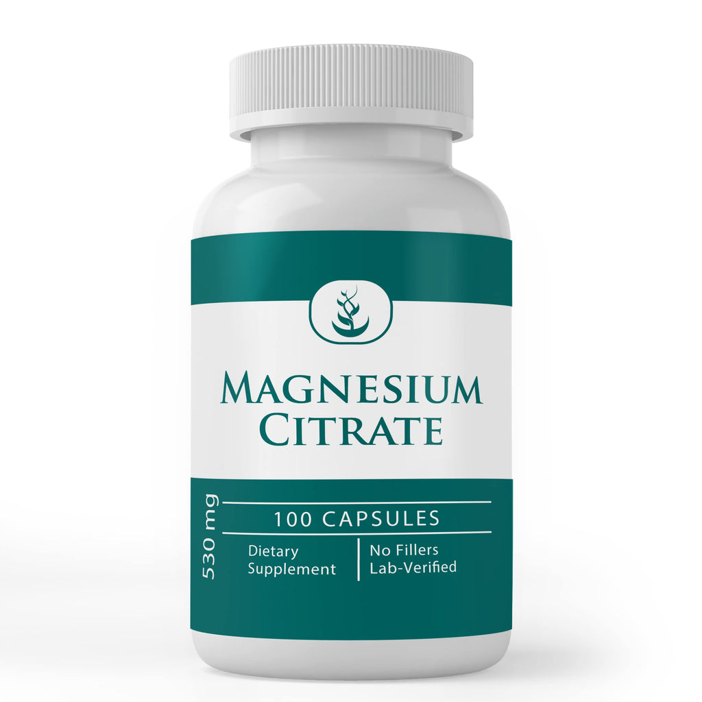 Pure Original Magnesium Citrate Capsules – 100 Count | Lab Verified, No Additives