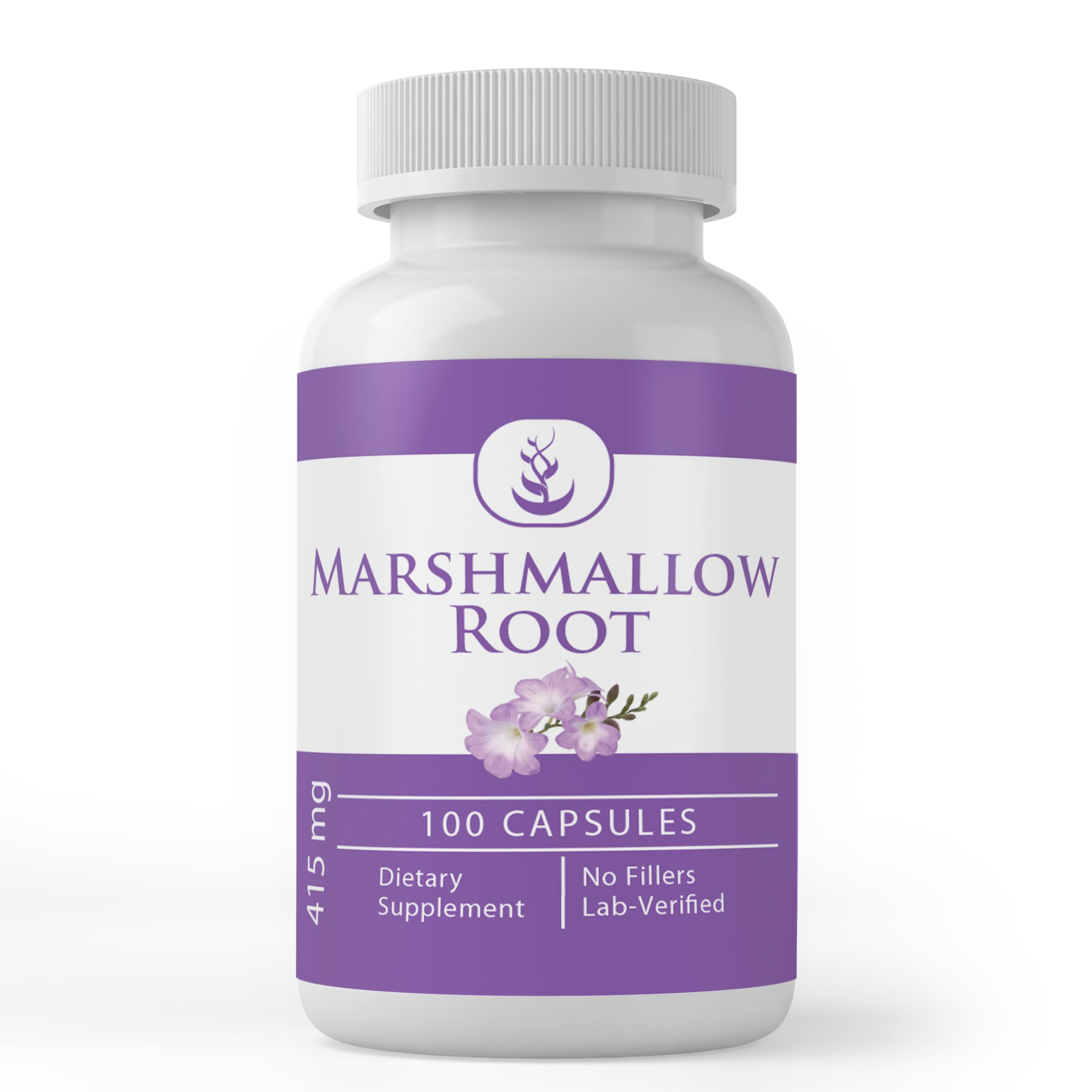 Pure Marshmallow Root Capsules – 100 Count, Always Pure, No Additives, Lab Verified