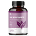 Pure Resveratrol Supplement - Extra Strength 600mg Trans-Resveratrol | 60 Vegan Caps | Heart, Cognitive & Immune Support