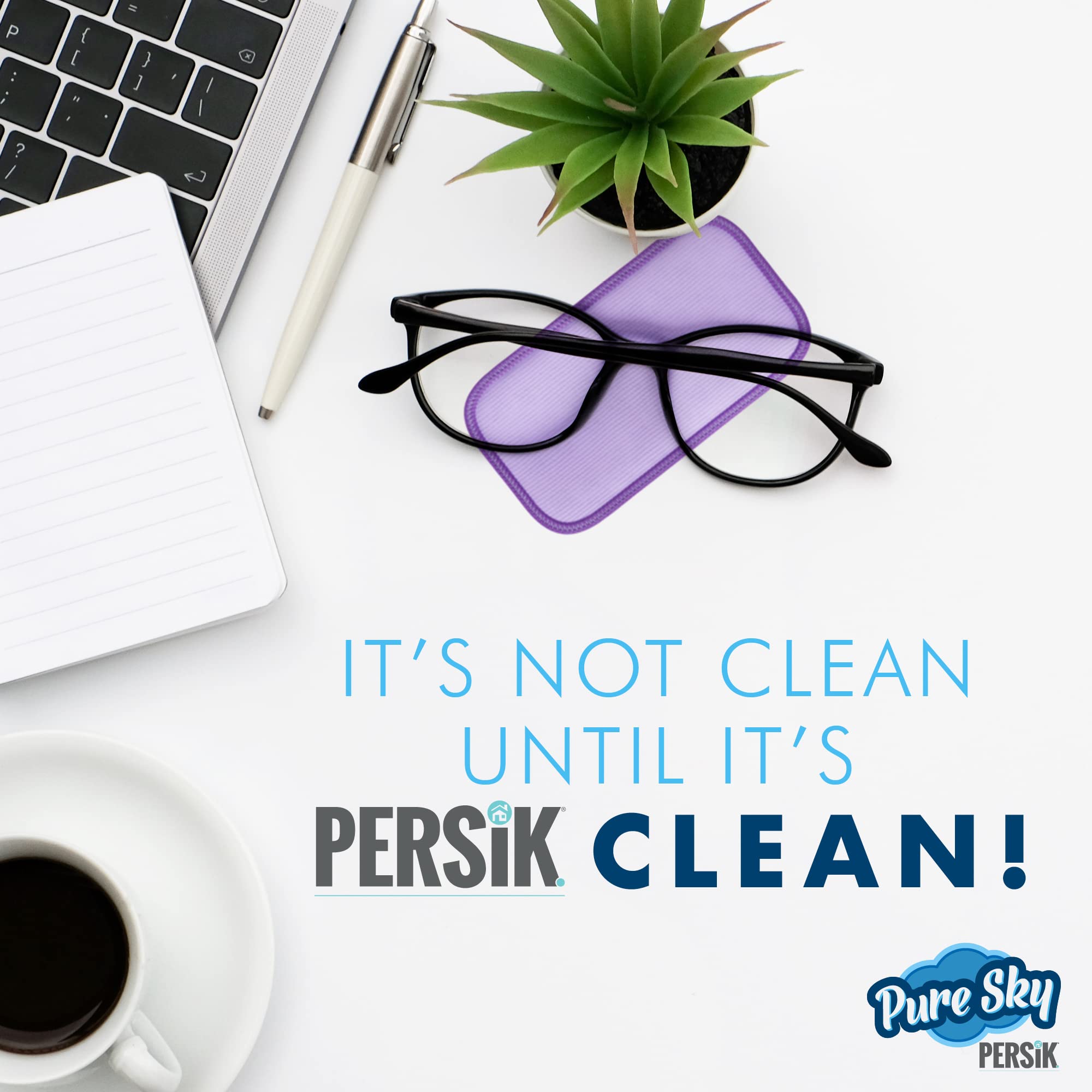 Pure-Sky Eyeglass Cleaner Cloth – 5 Pack, Streak-Free Ultra Microfiber Wipes