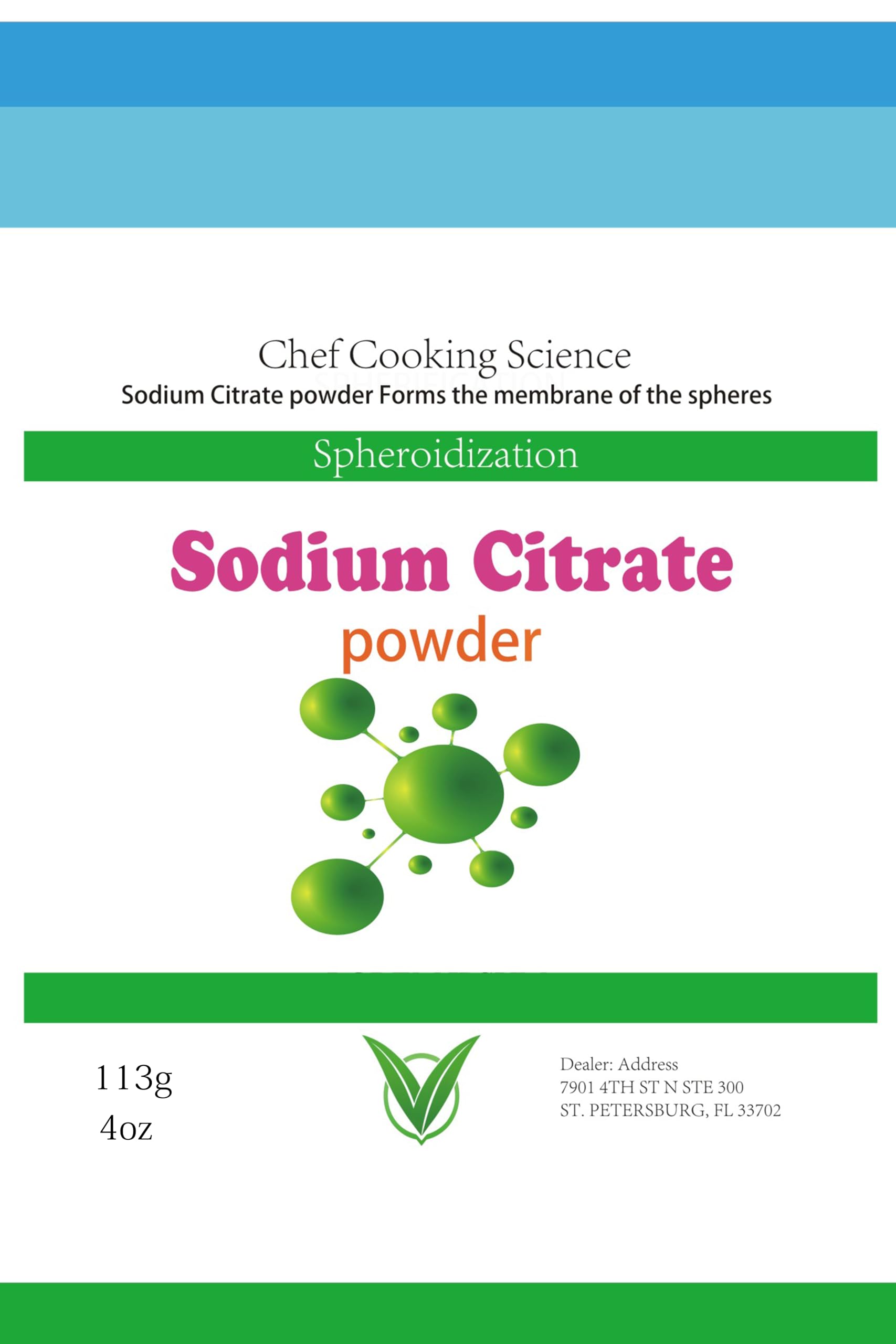 Pure Sodium Citrate ⊘ Non-GMO | Gluten-Free Vegan (Molecular Gastronomy) - 113g / 4oz