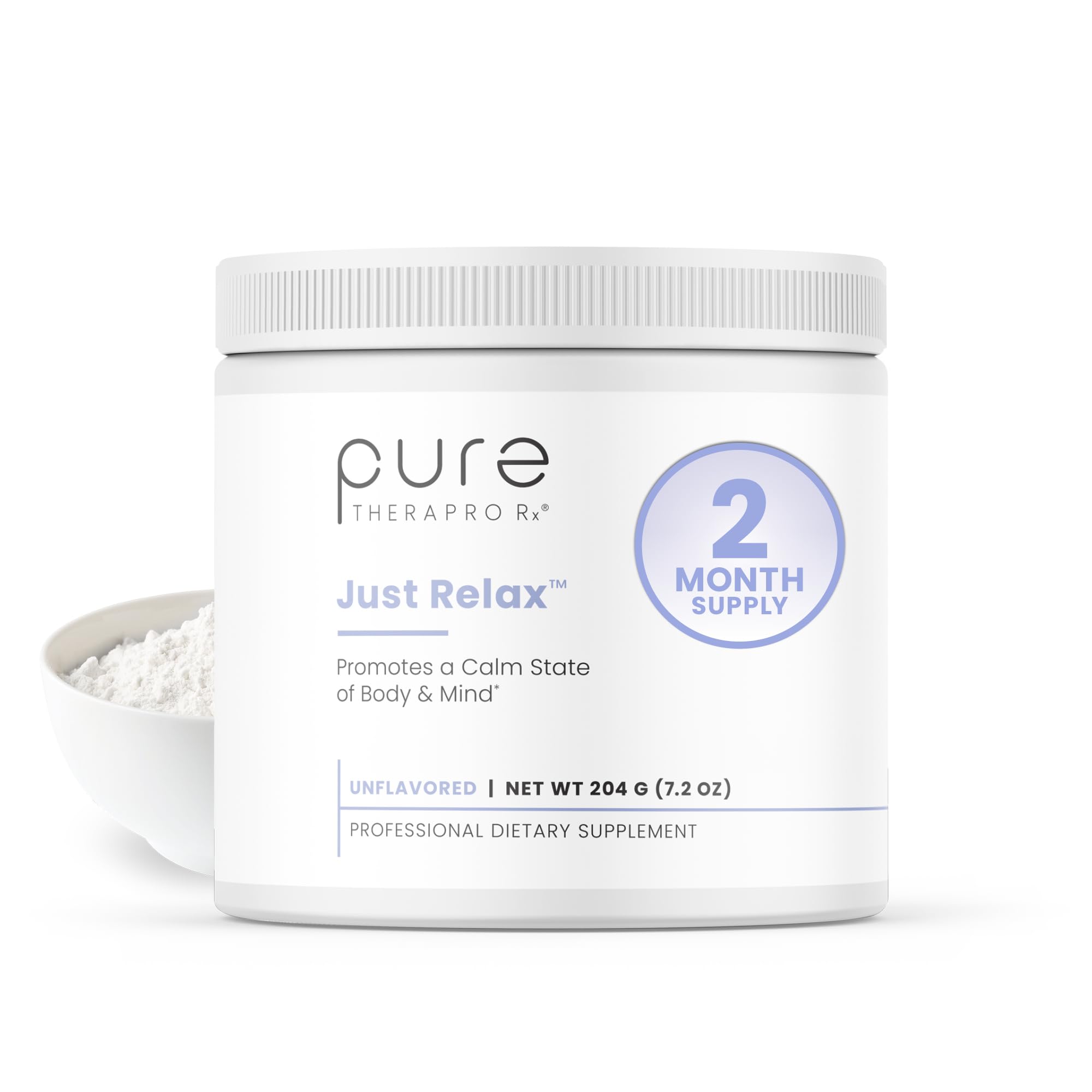 Pure Therapro Rx Just Relax Unflavored - 60 Servings | Supports Relaxed Mood & Healthy Blood Pressure