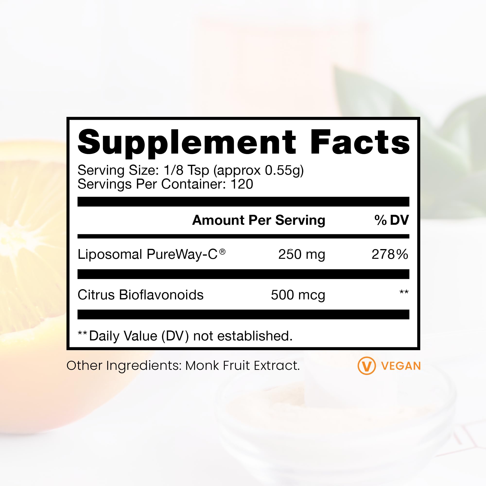 Pure TheraPro Rx Liposomal Vitamin C Powder – Patented PureWay-C, Vegan, Non-GMO, Made in USA (66g, 120 Servings)