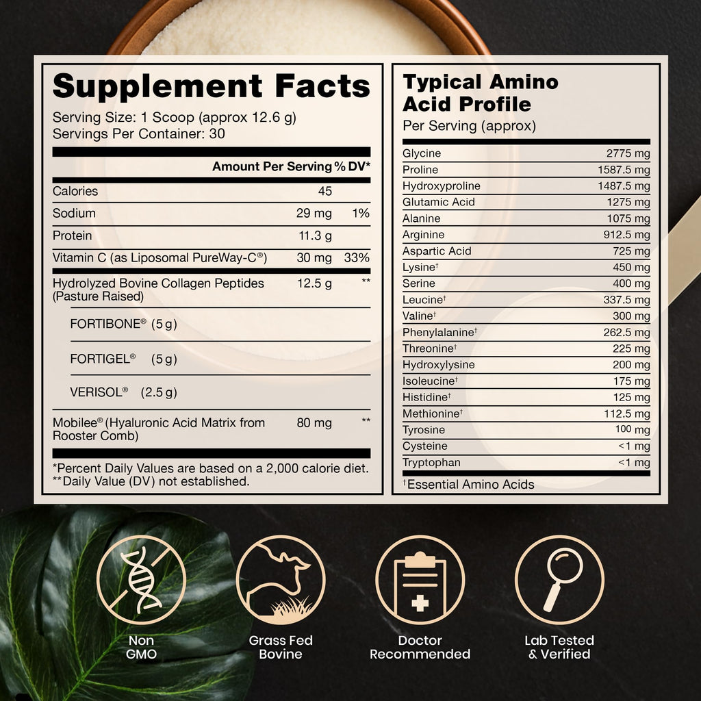 Pure Therapro Rx TriActive Collagen Plus – Unflavored Multi Collagen Powder, 30 Servings