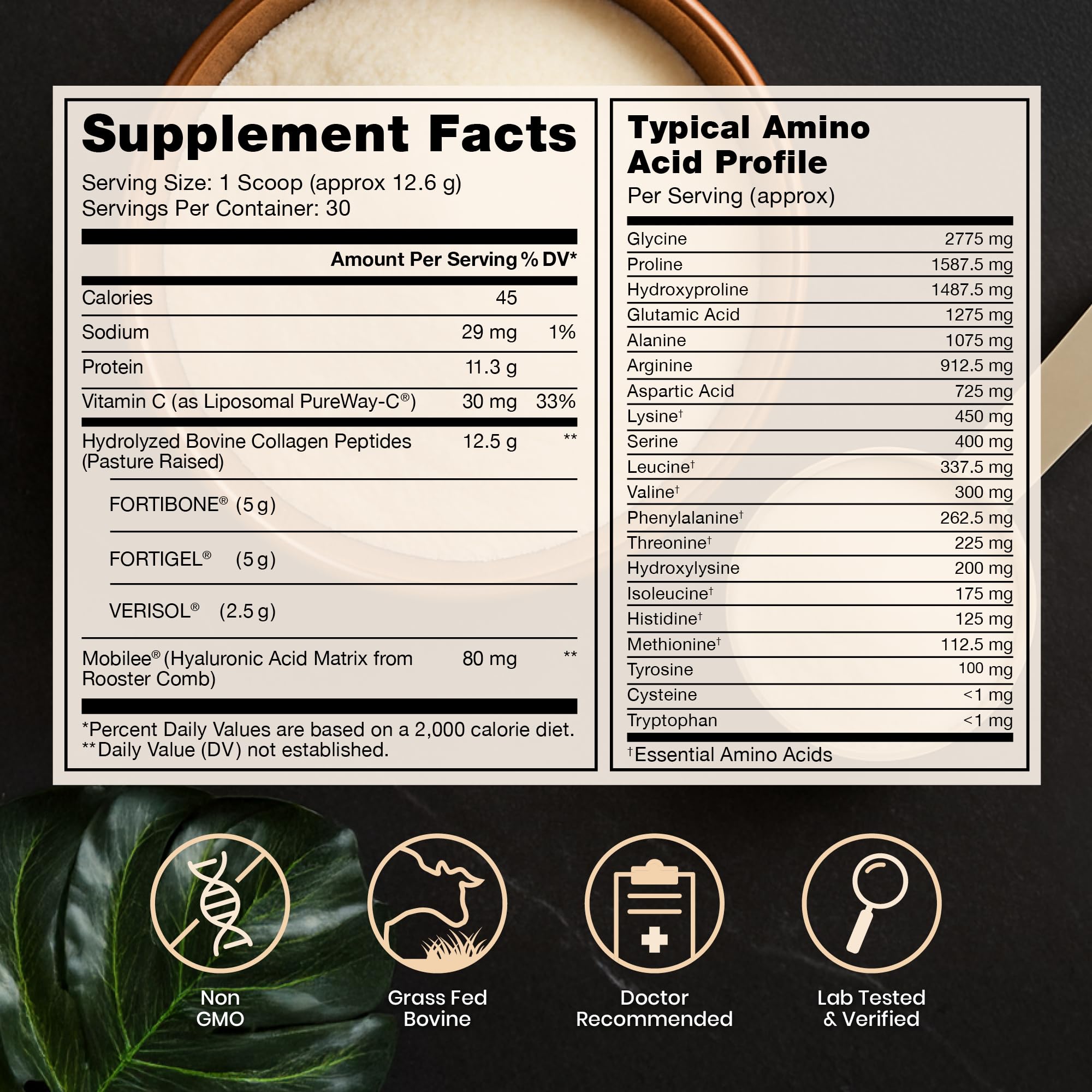 Pure Therapro Rx TriActive Collagen Plus – Unflavored Multi Collagen Powder, 30 Servings