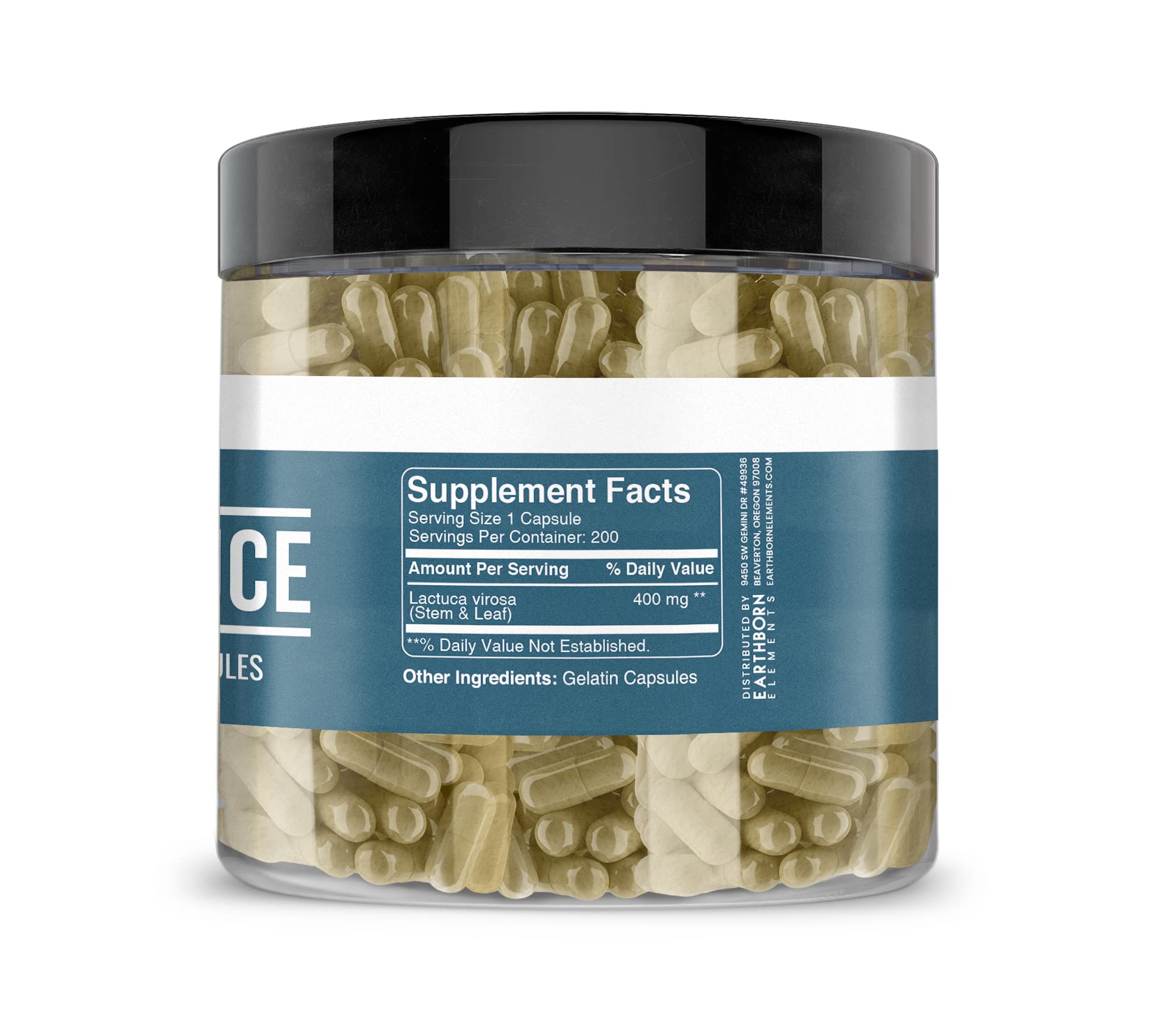 Earthborn Elements Wild Lettuce 200 Capsules – Pure & Undiluted