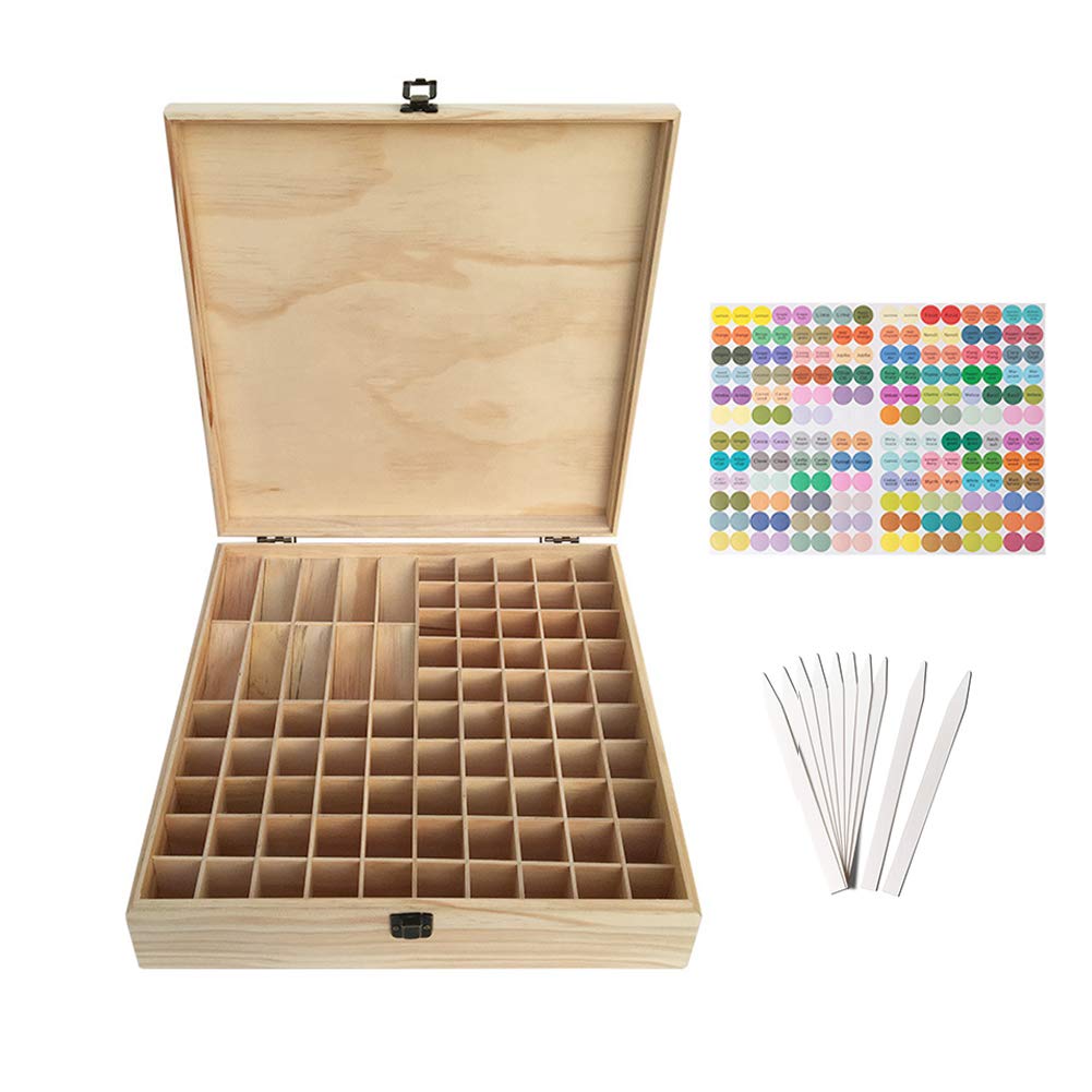 Pure Vie Wooden Essential Oil Storage Box – 85 Bottles (5–20ml) | Aromatherapy Organizer