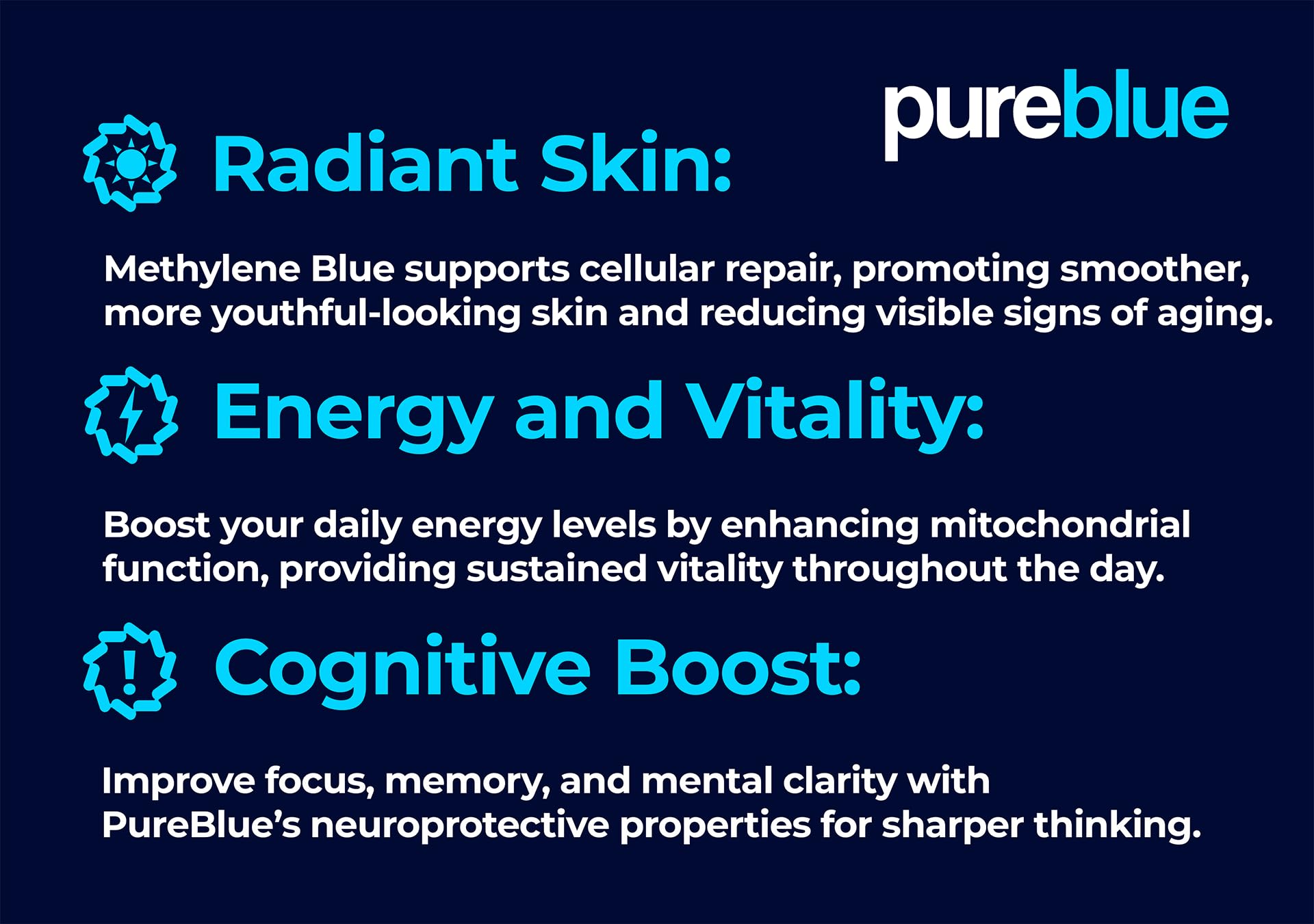 PureBlue Methylene Blue Drops - 1% USP Grade for Mental Clarity & Natural Energy (2 oz) | Made in USA