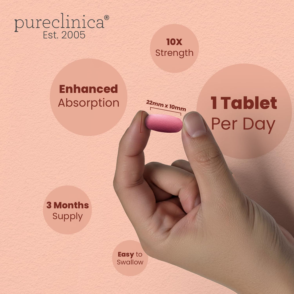 Pureclinica 1000mg Resveratrol – 90 Tablets (3 Months) | High Absorption