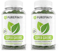 PUREFINITY Daily Super Greens Gummies with Spirulina, Spinach, Broccoli, Beet Root, Acai, and Other Vegetables, All-in-One Veggie Supplement – Non-GMO, Gluten Free, Vegan, 60 Count (Pack of 2)