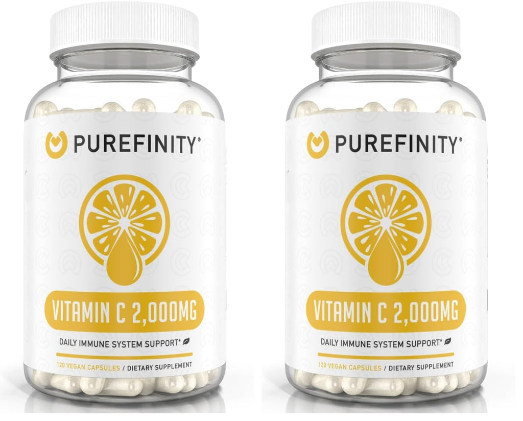 PUREFINITY Vitamin C 2000mg – Double Strength, High Absorption, 240 Capsules (Pack of 2)