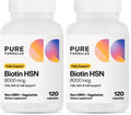 PureFormulas Biotin 8000 mcg – Hair, Skin & Nails Supplement (Pack of 2)
