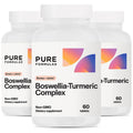 PureFormulas Boswellia Turmeric Complex | Joint Support & Immune Health | 60 Tablets (3-Pack)