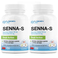 Puregen Labs Senna-S: Natural Laxative + Stool Softener - Dual Action - 500 Tablets (2Pack)