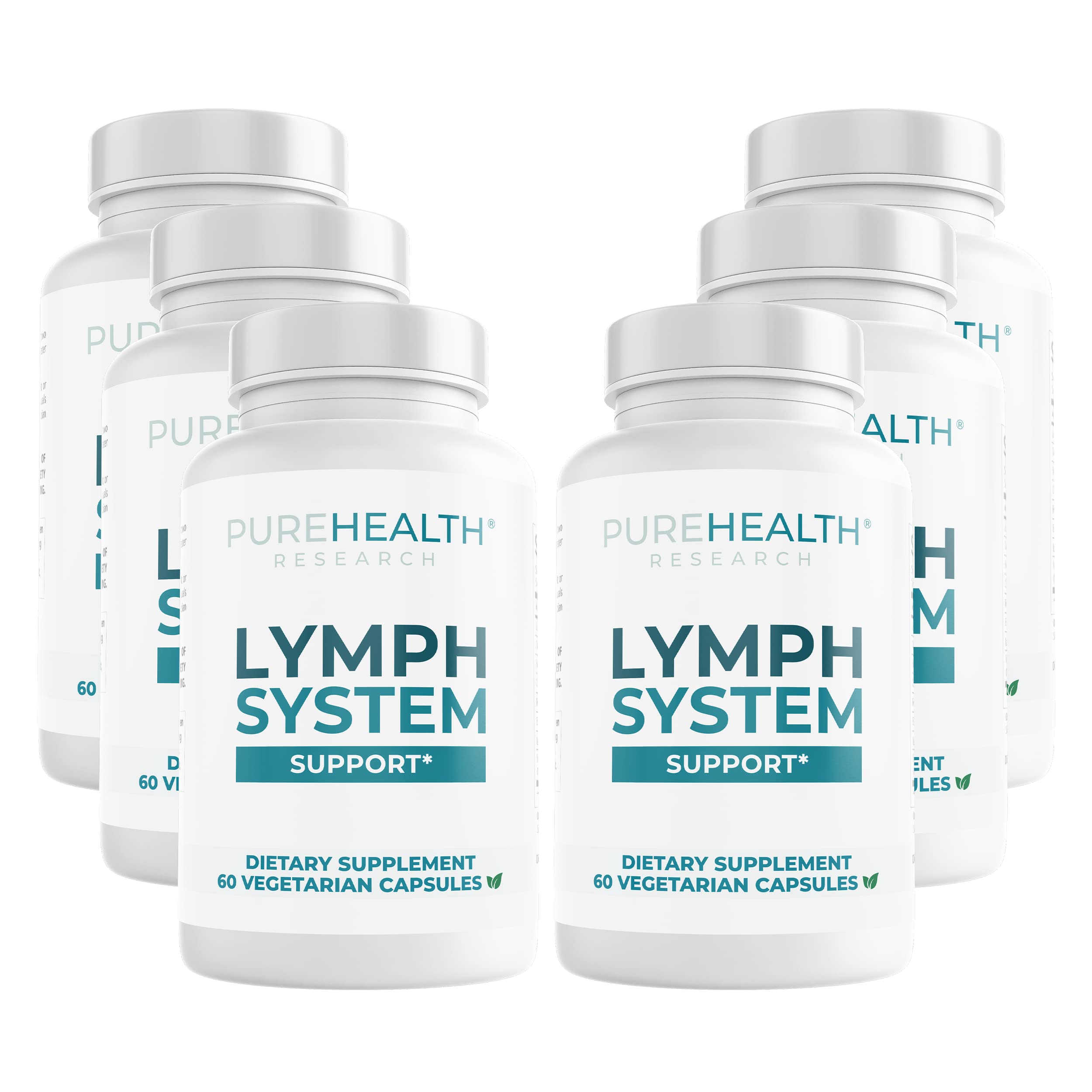 PUREHEALTH RESEARCH Lymph System Support — Lymphatic Drainage Supplement for Women & Men | 360 Capsules