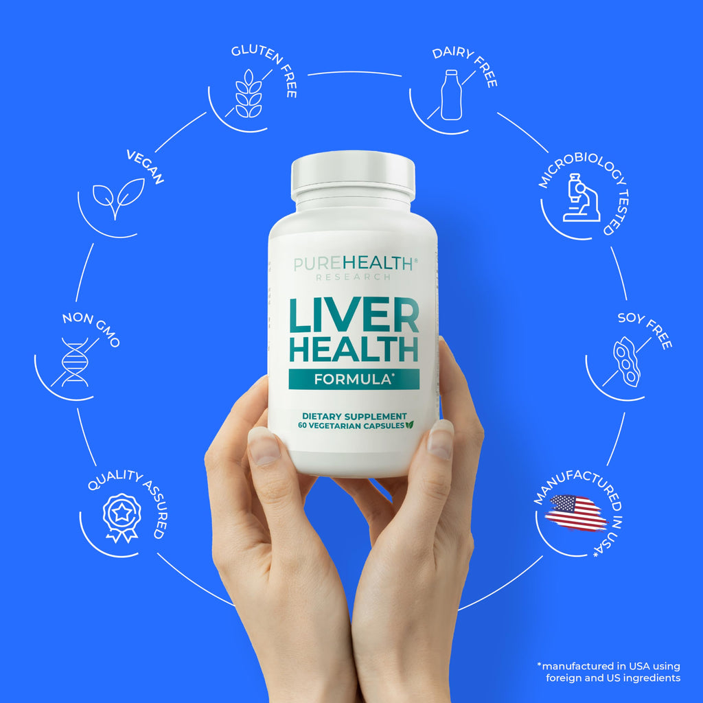 PUREHEALTH RESEARCH Liver Health – Detox & Repair with Artichoke, Milk Thistle & Turmeric | 60 Capsules