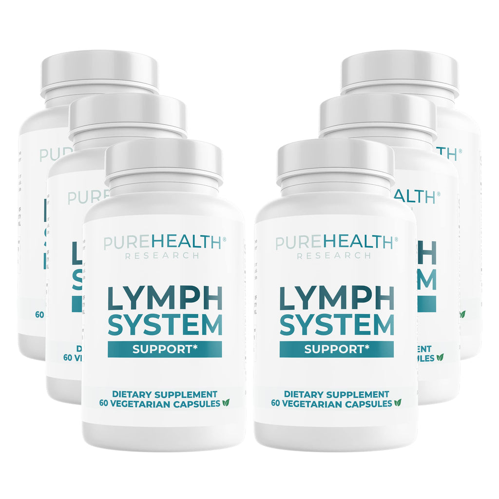 PUREHEALTH RESEARCH Lymph System Support — Lymphatic Drainage Supplement for Women & Men | 360 Capsules