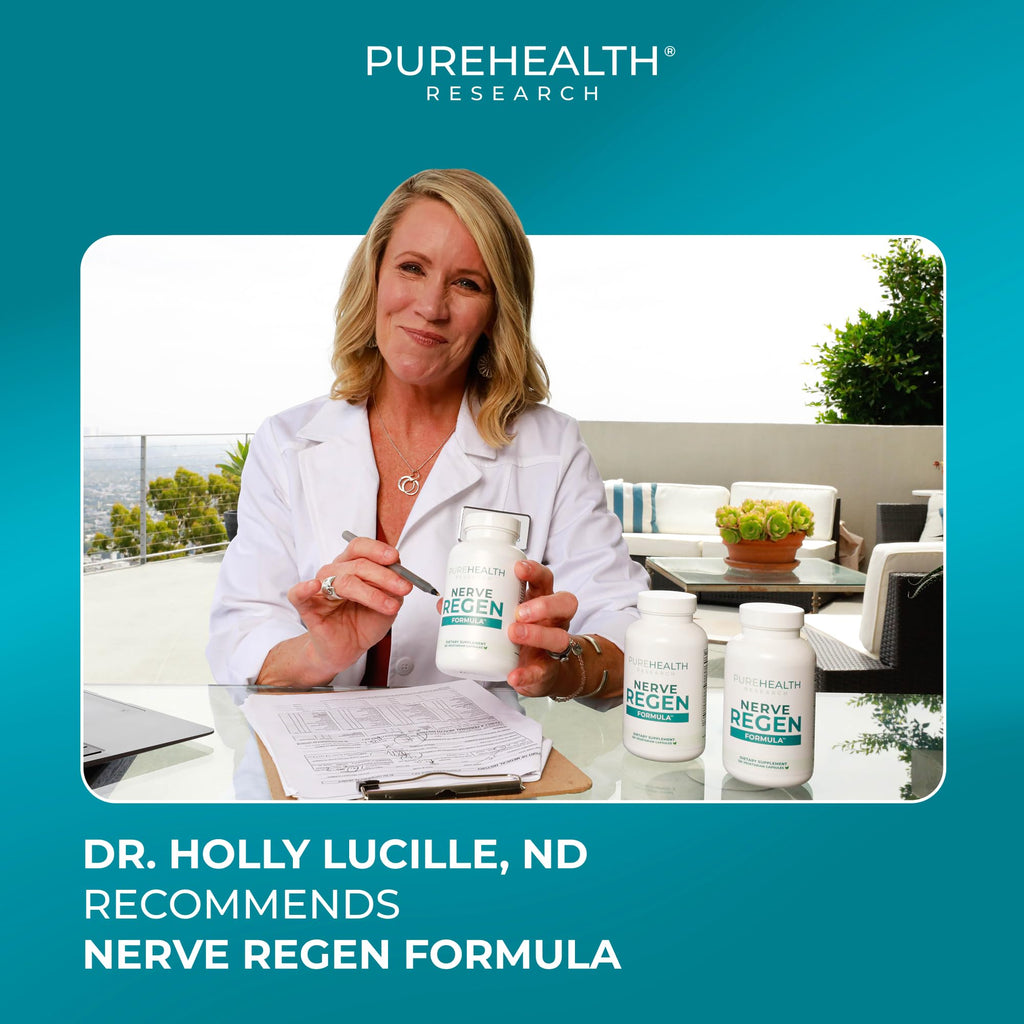 PUREHEALTH RESEARCH Nerve Regen Formula – Nerve Support Supplement for Hands & Feet | 60 Capsules