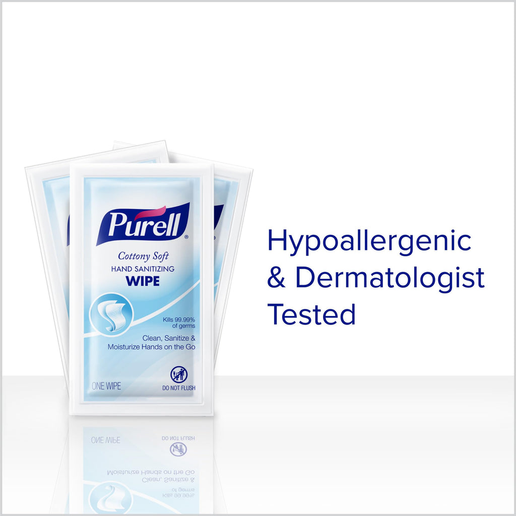 PURELL Cottony Soft Hand Sanitizing Wipes – 1000 Individually Wrapped, Bulk Shipper (9026-1M)