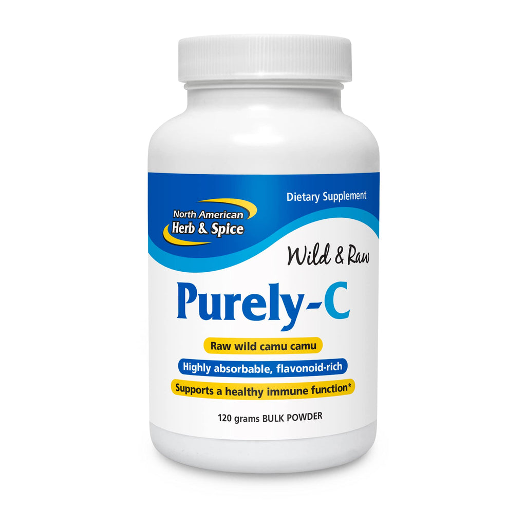 NORTH AMERICAN HERB & SPICE Purely-C 120g Bulk Powder | Whole-Food Vitamin C with Flavonoids for Immune Support