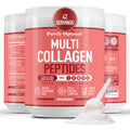 Purely Optimal Multi Collagen Powder for Women – 5 Types, Biotin & Hyaluronic Acid (Unflavored, 42 Servings)