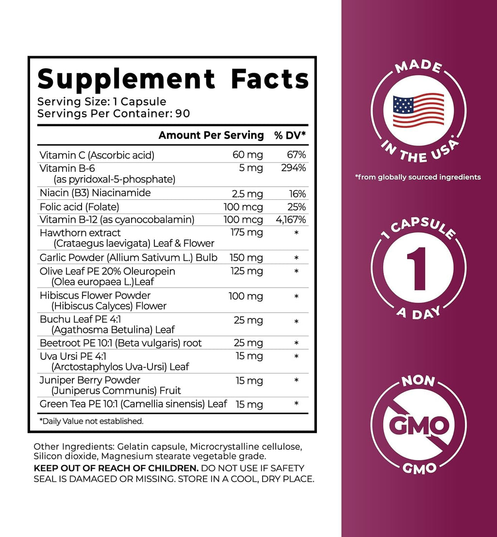 PurePremium Beet Root Capsules 700mg – Blood Pressure Support | Non-GMO | 90ct