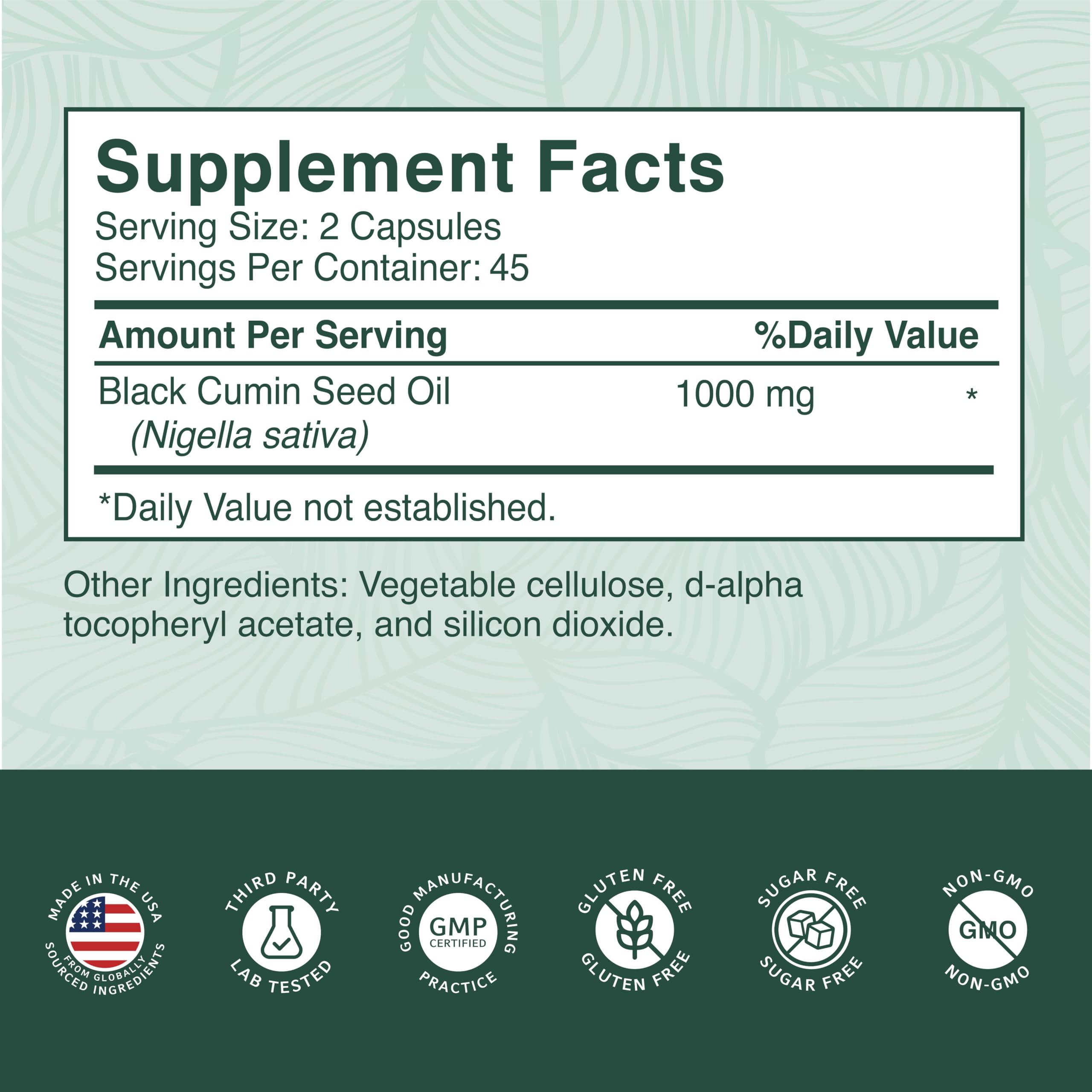 PurePremium Black Seed Oil 500mg - Organic Nigella Sativa, 90 Capsules