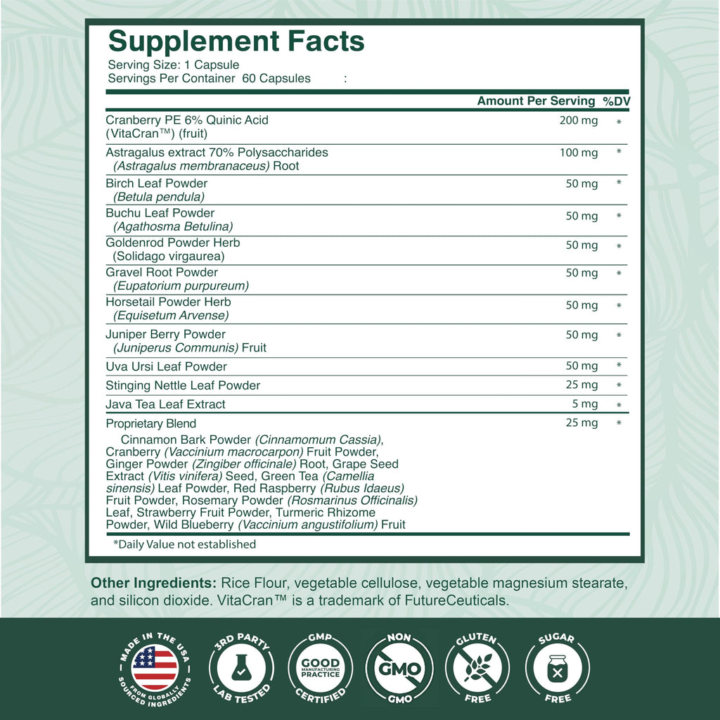 PurePremium Kidney Support – Cranberry & Astragalus (21-in-1)