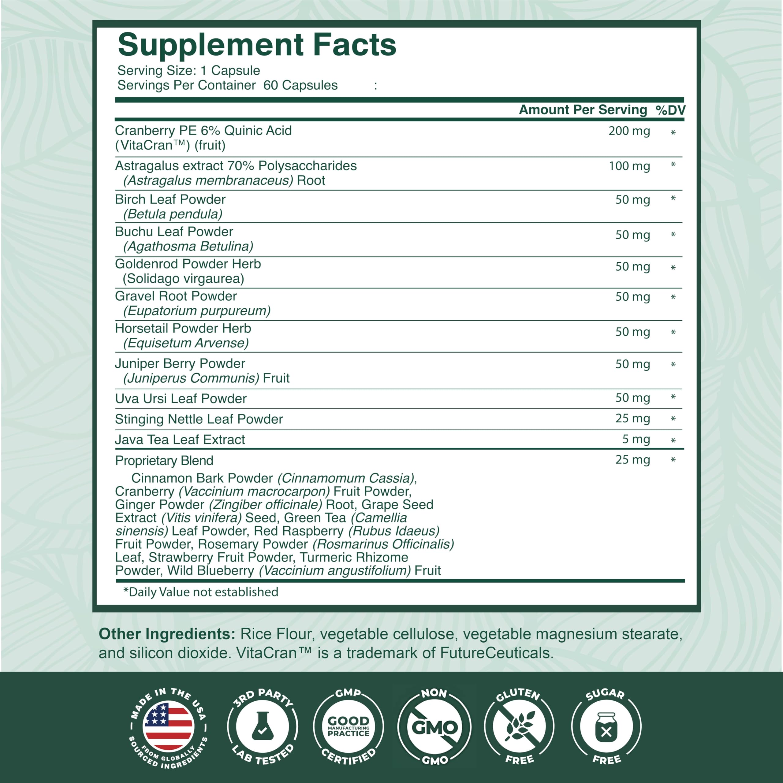 PurePremium Kidney Support – Cranberry & Astragalus (21-in-1)